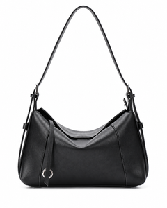 Mara Faux Leather Bag in Black – front studio view on white