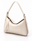 Mara Faux Leather Bag in Ivory – elevated three-quarter view