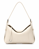 Mara Faux Leather Bag in Ivory – front studio view on white