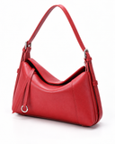 Mara Faux Leather Bag in Wine Red – elevated three-quarter detail