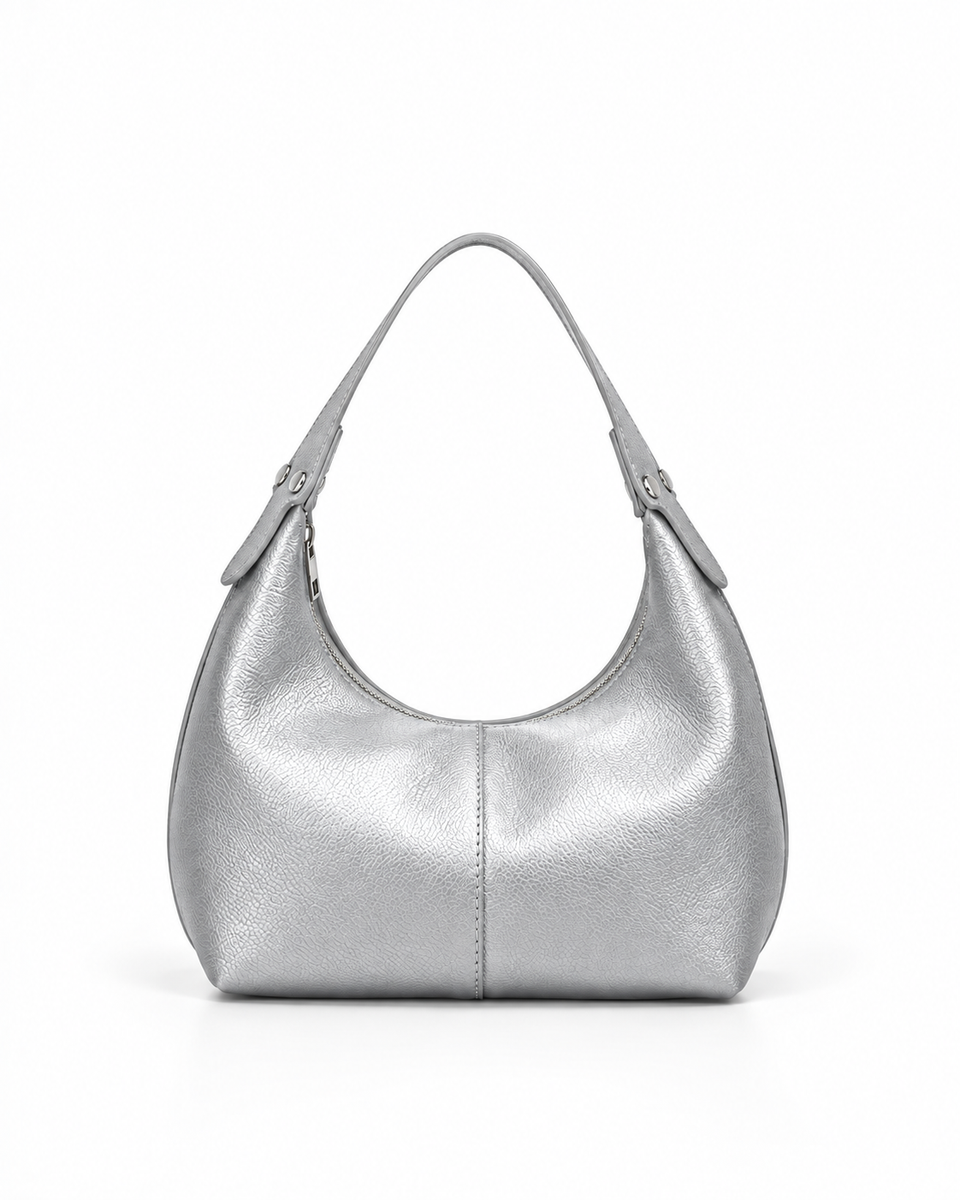 Mimi Dumpling Bag – Silver, product view 1