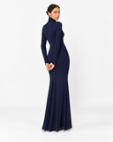 Nadine Draped Turtleneck Maxi Dress, product view 3