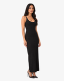 Noemie Ribbed Backless Maxi Dress in Black, product view 1