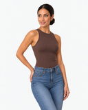 Kaia Sculpting Sleeveless Bodysuit - Brown