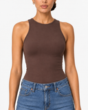 Kaia Sculpting Sleeveless Bodysuit - Brown